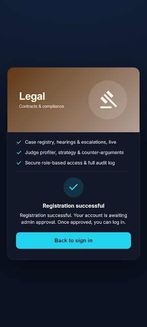 Visaka Legal Screenshot 2