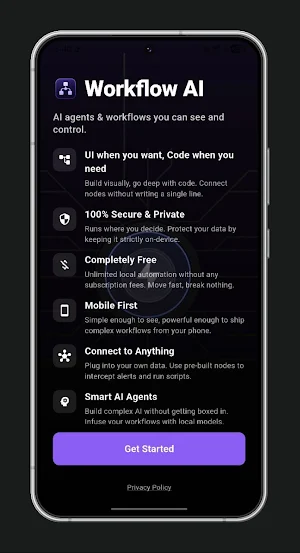 Workflow AI –Mobile Automation Screenshot 0