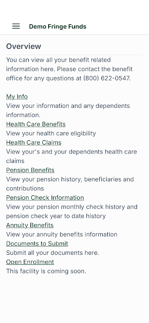 Benesys Member Portal Screenshot 1
