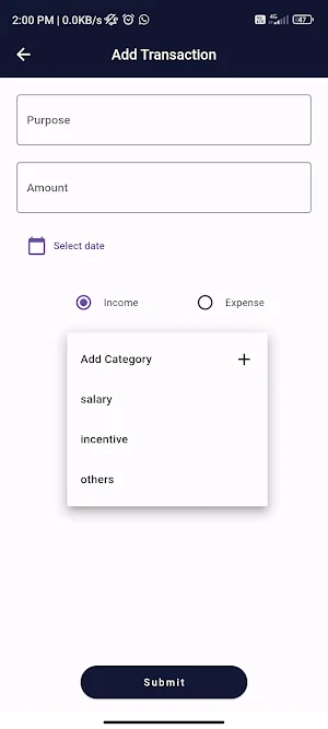 Money Manager Screenshot 2