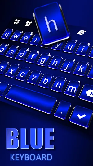 Blue Keyboard Background Screenshot 1