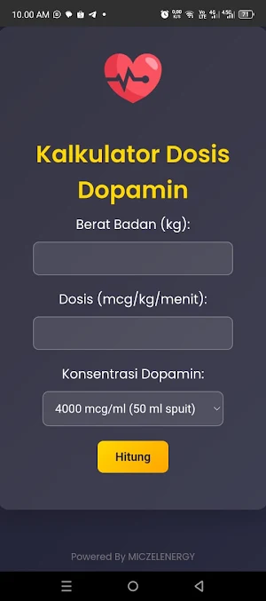 Kalkulator Dosis Dopamin Screenshot 0