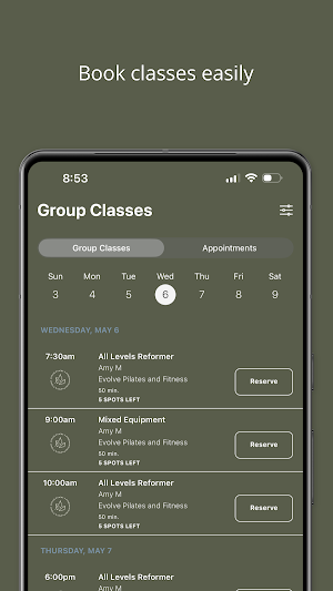 Evolve Pilates and Fitness Screenshot 2