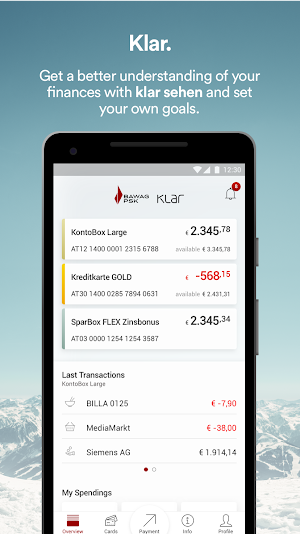 BAWAG PSK klar – Mobile Banking App Screenshot 0