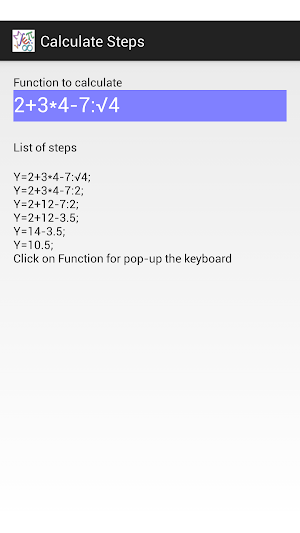 Calculates steps Screenshot 1