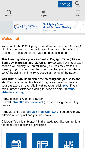 AMS Spring Central 2022 Screenshot 1