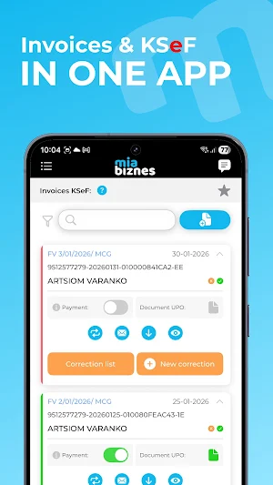 MIA Biznes: Invoices & KSeF Screenshot 0