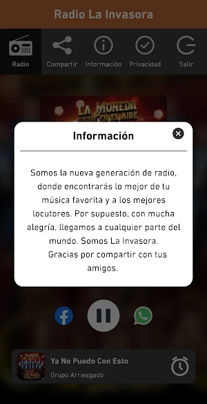 Radio La Invasora Screenshot 1