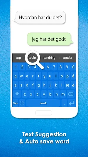 Danish Keyboard: Danish Language Keyboard Screenshot 1