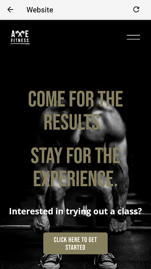 Axe Fitness. Screenshot 1
