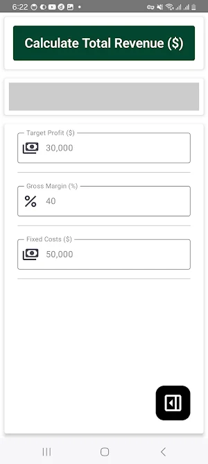 Target Profit Calculator Screenshot 2