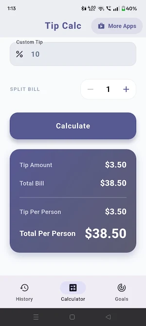 Tip Calculator & Split Bill Screenshot 1