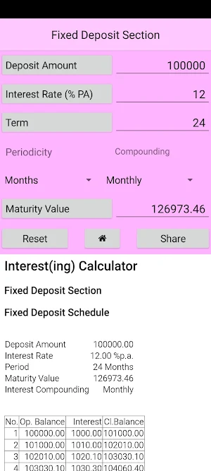 Interest(ing) Calculator 2 Screenshot 1