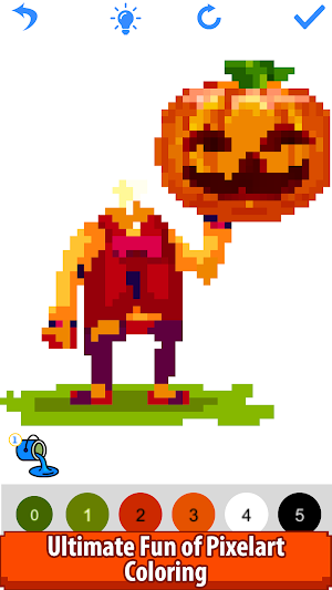 Halloween Pixel Art:Paint by Number, Coloring Book Screenshot 2