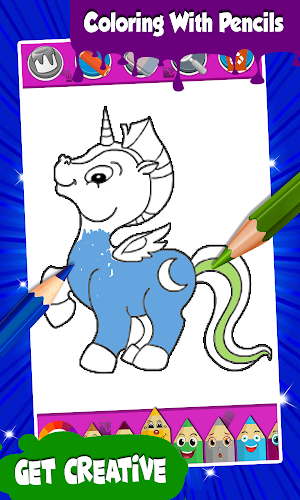 Sparkles Unicorn Coloring Pages Screenshot 3