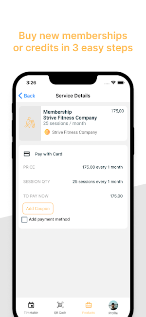 Strive Fitness Company Screenshot 1
