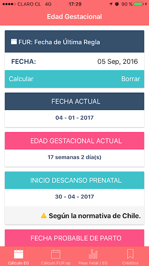 Calculadora Obstétrica UV Screenshot 0