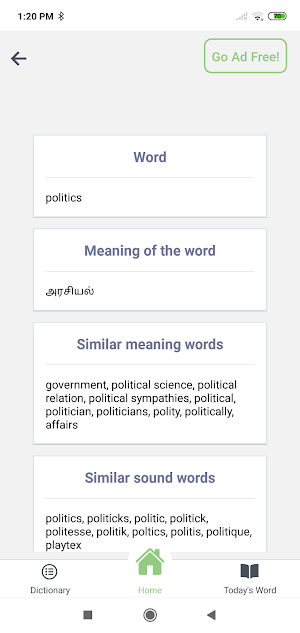 Tamil English Translator Screenshot 2