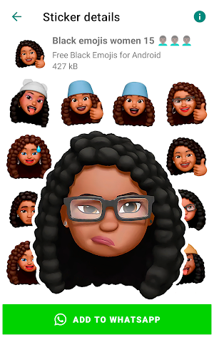 Memoji Black People Stickers Screenshot 3