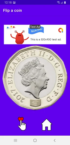 Flip a coin Screenshot 2