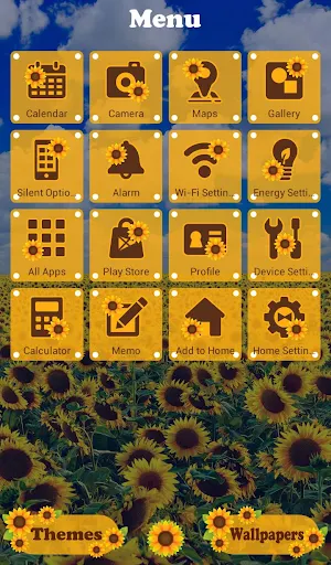 Beautiful Wallpaper Sunflower Field Theme Screenshot 1