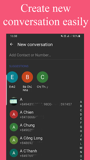 Messages: SMS Text + MMS Screenshot 2