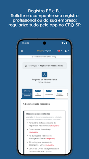 MEUCRQSP: Serviços CRQ-SP Screenshot 2