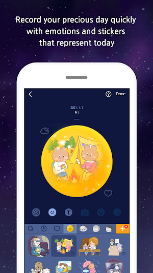 Planety - Sticker Diary Screenshot 1