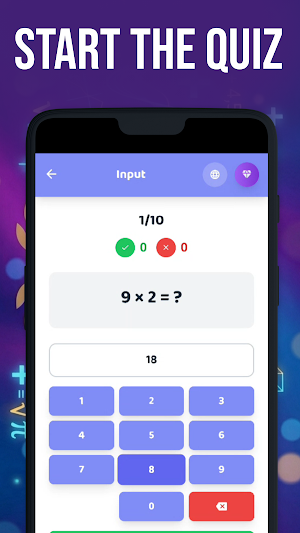 Math Quiz Pro - Brain Game Screenshot 1