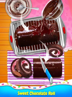 Ice Cream Cake Roll Maker - Super Sweet Desserts Screenshot 1