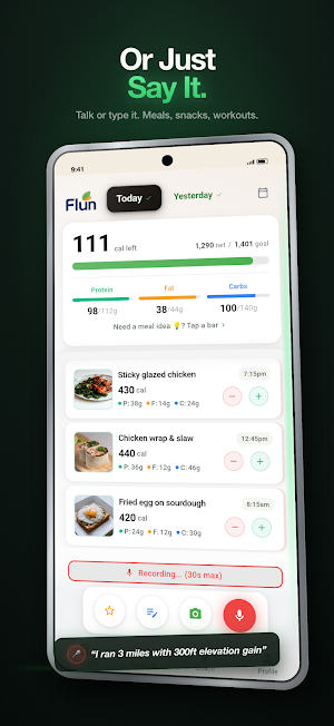 Flun: AI Calorie Counter Screenshot 2