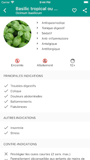 Guide des huiles essentielles Screenshot 1