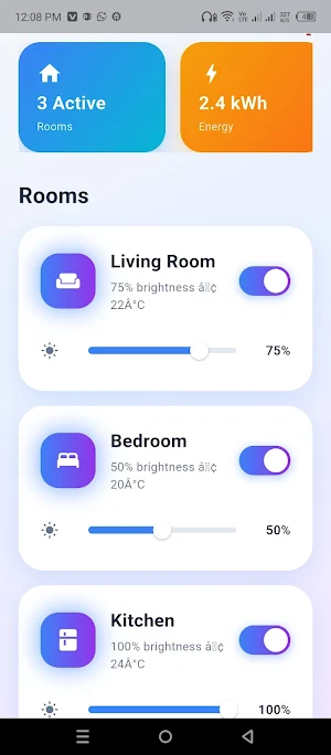 Smart Home UI Screenshot 2