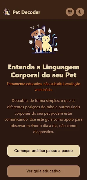 Guia Linguagem Corporal do Pet Screenshot 0