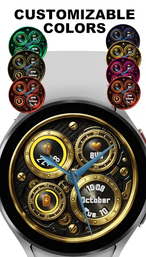 Ancient Gold Hybrid Watch Face Screenshot 1