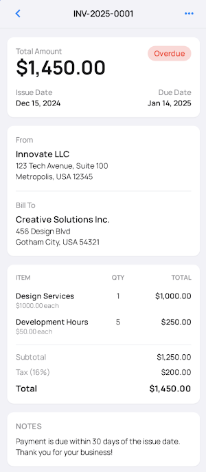 Invoice Maker - Smart Invoice Screenshot 1