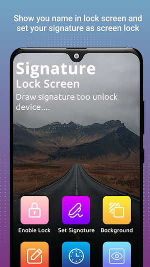 Signature Lock Screen Screenshot 1