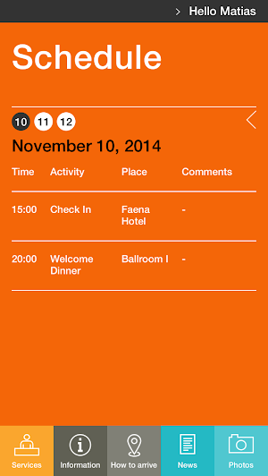 Pluralis Event Agenda Screenshot 2