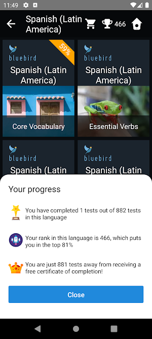 Latin American Spanish Tests Screenshot 2