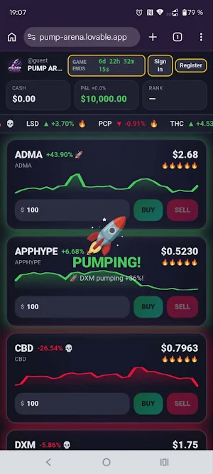 Pump Arena - Trader Simulator Screenshot 0