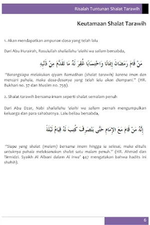 Risalah Tuntunan Salat Tarawih Screenshot 3