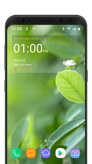 Digital clock weather theme 1 Screenshot 1