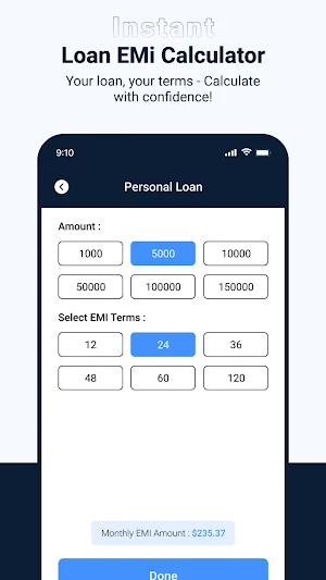 Instant Loan EMI Calculator Screenshot 3