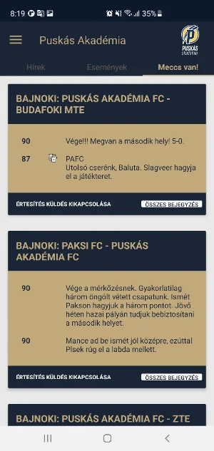 Puskás Akadémia Screenshot 2