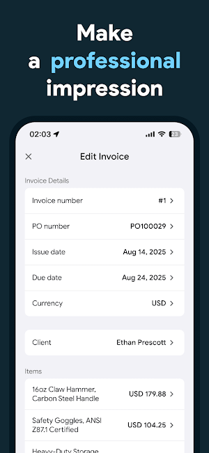 Invoice Maker: Bill & Receipt Screenshot 2