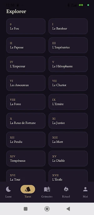 Armoise —Lune, Tarot, Grimoire Screenshot 0