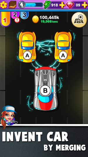 Merge Car - Idle Tap Clicker Merger Games Screenshot 2