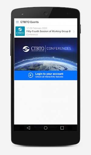 CTBTO Events Screenshot 1