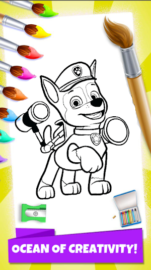 Paw Patron Coloring Game Screenshot 2