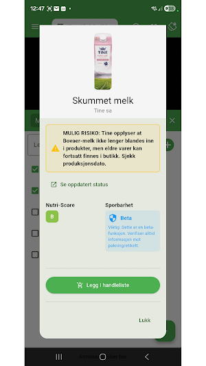 Matsjekk Screenshot 3